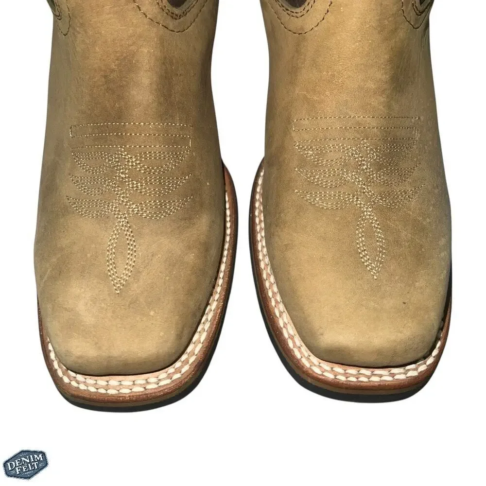 Old Corral Men’s Tan/Light Brown Suede Leather Top Cowboy Western Boots‎ | NEW